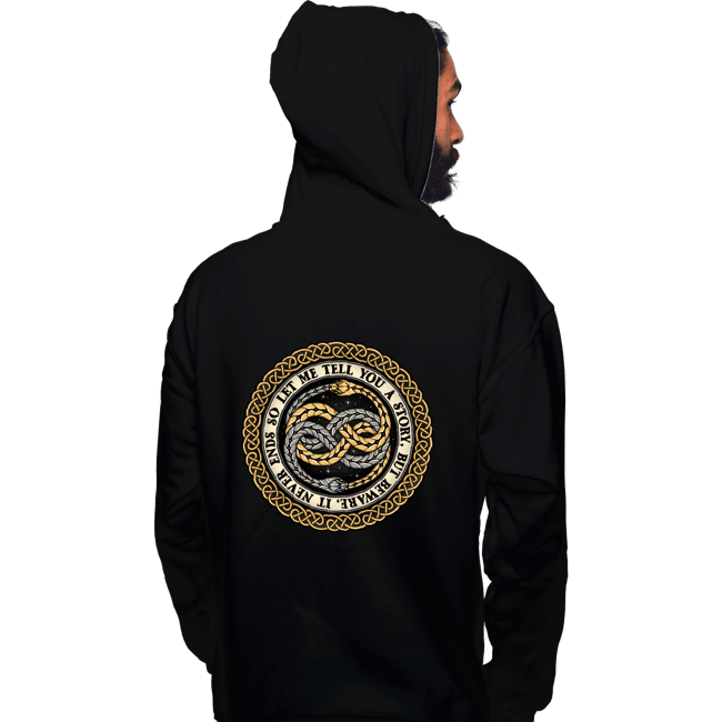Daily_Deal_Shirts Pullover Hoodies, Unisex / Small / Black Never Ending Emblem