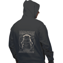 Load image into Gallery viewer, Shirts Pullover Hoodies, Unisex / Small / Charcoal Vitruvian Baby Yoda
