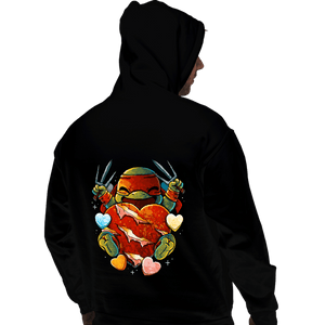 Daily_Deal_Shirts Pullover Hoodies, Unisex / Small / Black Love Turtle