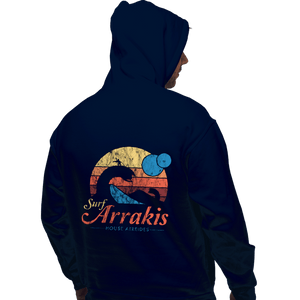 Secret_Shirts Pullover Hoodies, Unisex / Small / Navy Surfing Arrakis