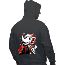 Load image into Gallery viewer, Daily_Deal_Shirts Pullover Hoodies, Unisex / Small / Charcoal Christmas Ghost Dog

