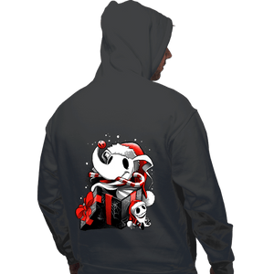 Daily_Deal_Shirts Pullover Hoodies, Unisex / Small / Charcoal Christmas Ghost Dog