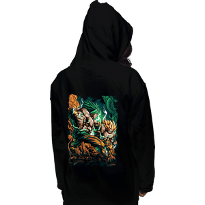 Daily_Deal_Shirts Pullover Hoodies, Unisex / Small / Black Saiyan Fight