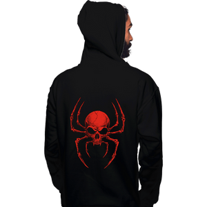 Daily_Deal_Shirts Pullover Hoodies, Unisex / Small / Black Spider Skull