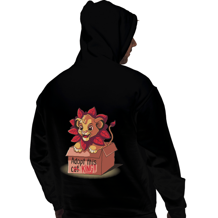 Shirts Pullover Hoodies, Unisex / Small / Black Adopt This King