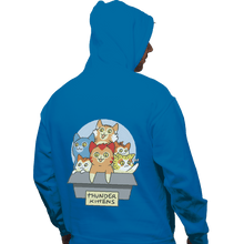 Load image into Gallery viewer, Shirts Pullover Hoodies, Unisex / Small / Sapphire Thunder Kittens
