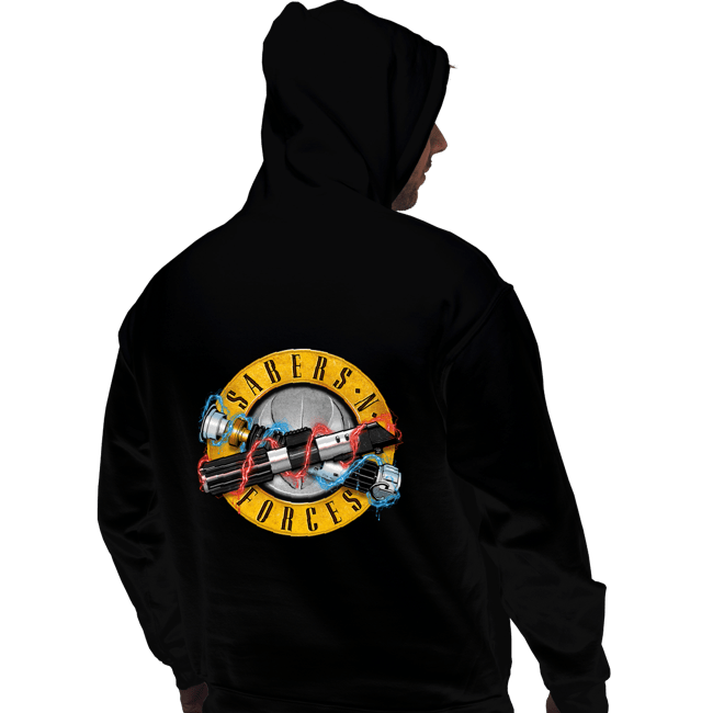 Daily_Deal_Shirts Pullover Hoodies, Unisex / Small / Black Sabers N Forces