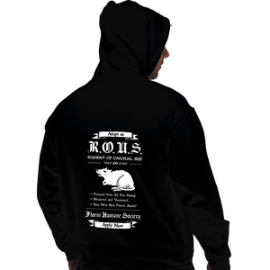 Daily_Deal_Shirts Pullover Hoodies, Unisex / Small / Black Adopt An R.O.U.S.