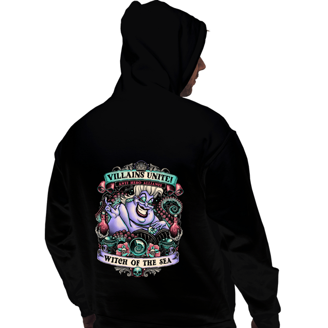 Daily_Deal_Shirts Pullover Hoodies, Unisex / Small / Black Villains Unite Ursula