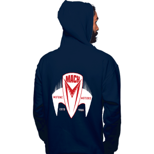Daily_Deal_Shirts Pullover Hoodies, Unisex / Small / Navy Mach 5 Mifune Motors