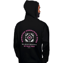 Load image into Gallery viewer, Shirts Pullover Hoodies, Unisex / Small / Black Companion Cube Emblem
