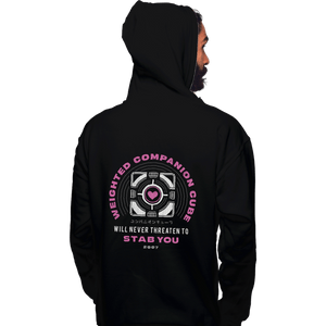 Shirts Pullover Hoodies, Unisex / Small / Black Companion Cube Emblem