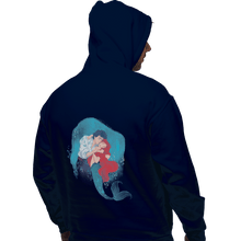 Load image into Gallery viewer, Shirts Pullover Hoodies, Unisex / Small / Navy Mermaid Kiss
