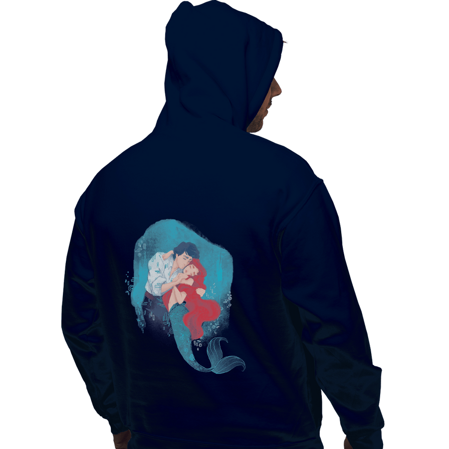 Shirts Pullover Hoodies, Unisex / Small / Navy Mermaid Kiss