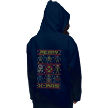Load image into Gallery viewer, Daily_Deal_Shirts Pullover Hoodies, Unisex / Small / Navy Merry X-Mas

