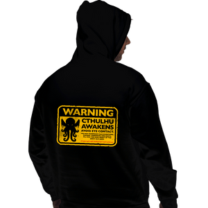 Daily_Deal_Shirts Pullover Hoodies, Unisex / Small / Black Cthulhu Warning