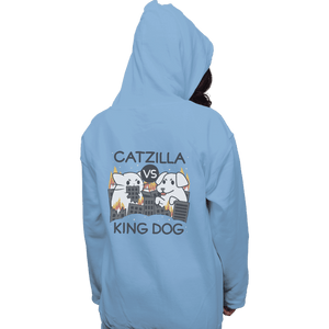 Shirts Pullover Hoodies, Unisex / Small / Royal Blue Catzilla VS King Dog