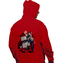 Load image into Gallery viewer, Shirts Pullover Hoodies, Unisex / Small / Red Cross Fire
