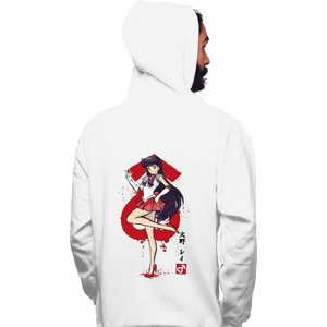 Daily_Deal_Shirts Pullover Hoodies, Unisex / Small / White Mars Sumi-e