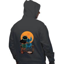 Load image into Gallery viewer, Daily_Deal_Shirts Pullover Hoodies, Unisex / Small / Charcoal Alien And Girl Gazing At The Moon
