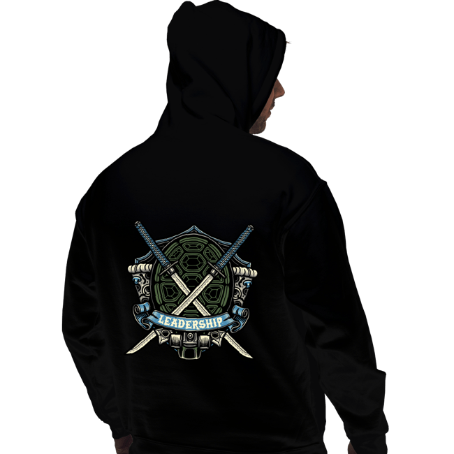 Daily_Deal_Shirts Pullover Hoodies, Unisex / Small / Black Turtles Leo