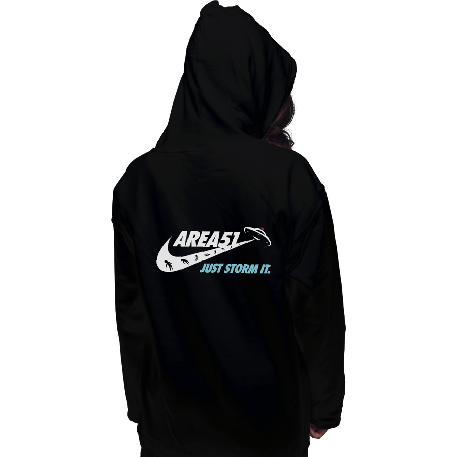Shirts Pullover Hoodies, Unisex / Small / Black Just Storm It