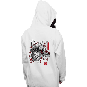 Daily_Deal_Shirts Pullover Hoodies, Unisex / Small / White The Samurai Trooper