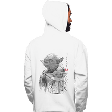 Load image into Gallery viewer, Shirts Zippered Hoodies, Unisex / Small / White Old And Young Sumi-e
