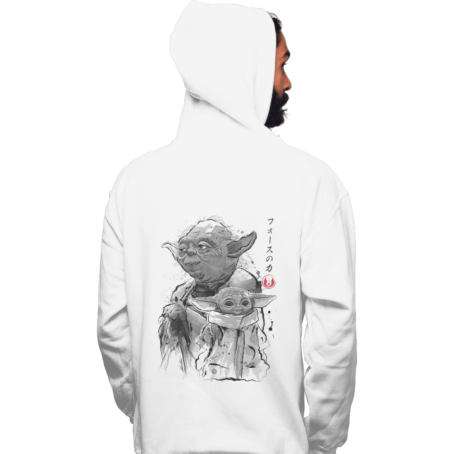 Shirts Zippered Hoodies, Unisex / Small / White Old And Young Sumi-e