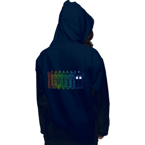 Secret_Shirts Pullover Hoodies, Unisex / Small / Navy Tardis Trail