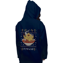 Load image into Gallery viewer, Shirts Pullover Hoodies, Unisex / Small / Navy Fat Chocobo Ramen Christmas Sweater
