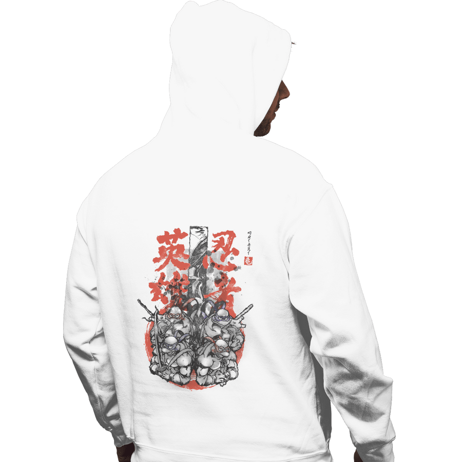 Shirts Pullover Hoodies, Unisex / Small / White Half-Shell Ninjas