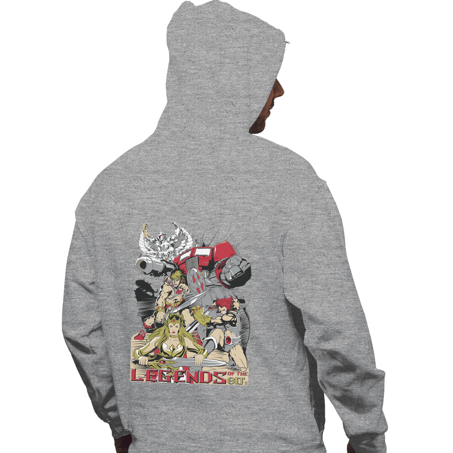 Shirts Zippered Hoodies, Unisex / Small / Sports Grey Legends Of The 80's
