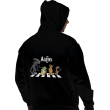 Load image into Gallery viewer, Shirts Pullover Hoodies, Unisex / Small / Black Aliens On Abbey Road
