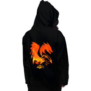 Daily_Deal_Shirts Pullover Hoodies, Unisex / Small / Black Fantasy Flames