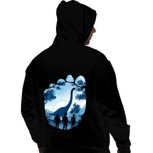 Daily_Deal_Shirts Pullover Hoodies, Unisex / Small / Black Brachiosaurus Footprint