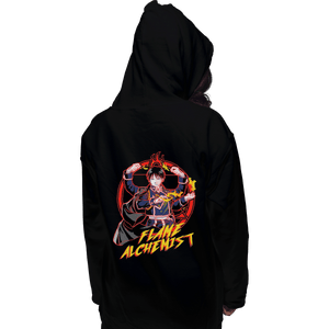 Shirts Zippered Hoodies, Unisex / Small / Black Flame Alchemist