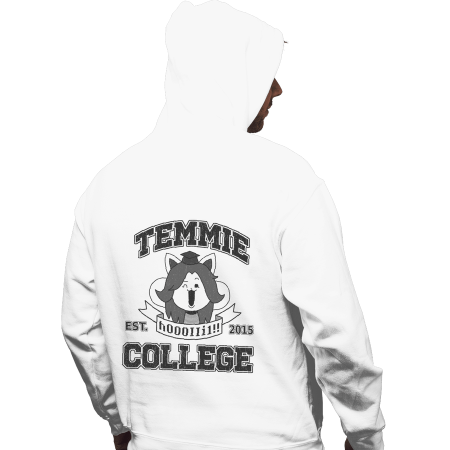 Shirts Zippered Hoodies, Unisex / Small / White Temmie College