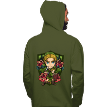Load image into Gallery viewer, Secret_Shirts Pullover Hoodies, Unisex / Small / Military Green Link Crest
