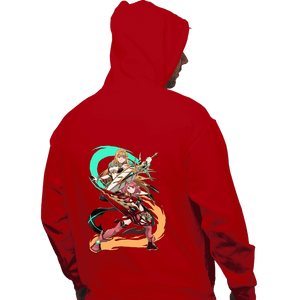 Daily_Deal_Shirts Pullover Hoodies, Unisex / Small / Red Dual Sword Users