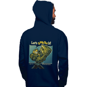 Shirts Pullover Hoodies, Unisex / Small / Navy Rash Can Smash