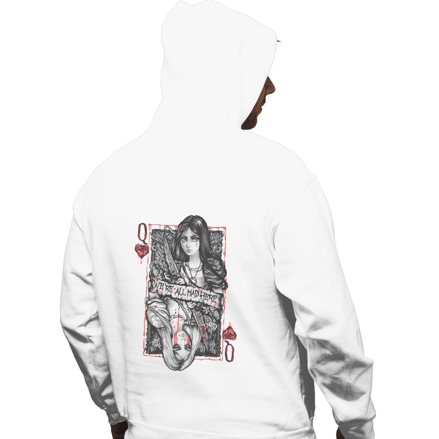 Shirts Zippered Hoodies, Unisex / Small / White Madness Wonderland