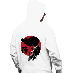 Daily_Deal_Shirts Pullover Hoodies, Unisex / Small / White Afro Sumi-E