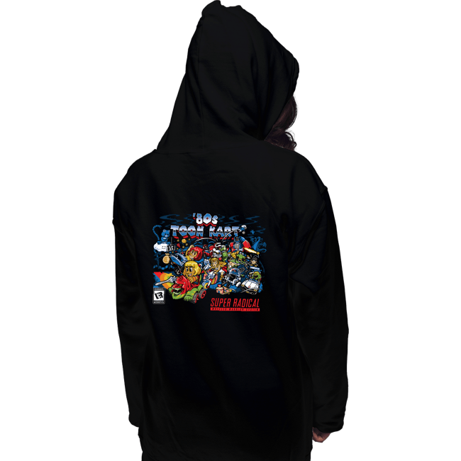 Daily_Deal_Shirts Pullover Hoodies, Unisex / Small / Black 80s Toon Kart