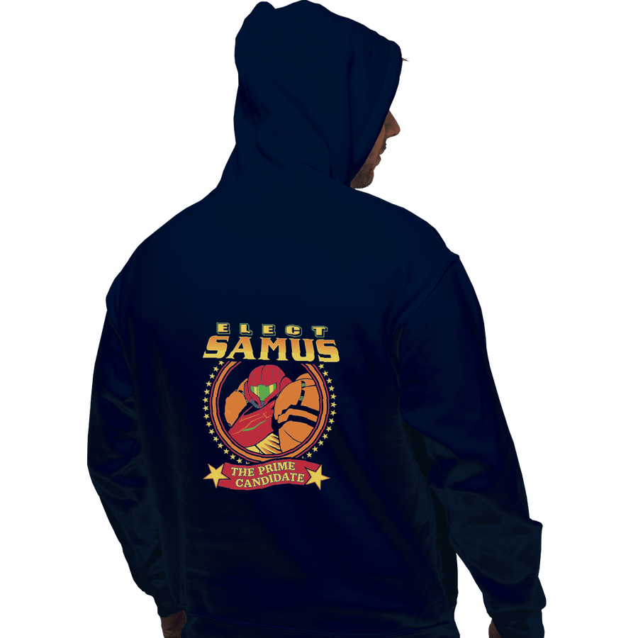 Shirts Zippered Hoodies, Unisex / Small / Navy Elect Samus - The Prime Candidate