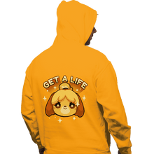 Load image into Gallery viewer, Shirts Pullover Hoodies, Unisex / Small / Gold Get A Life
