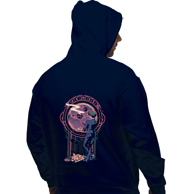 Daily_Deal_Shirts Pullover Hoodies, Unisex / Small / Navy Space Cowboy Contemplation