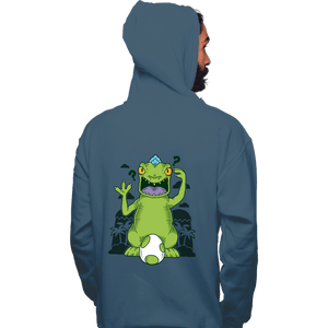 Shirts Pullover Hoodies, Unisex / Small / Indigo Blue Dinosaur Island