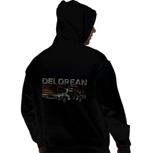 Secret_Shirts Pullover Hoodies, Unisex / Small / Black Retro DeLorean