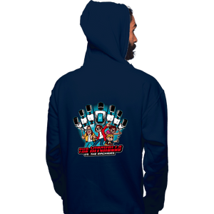 Daily_Deal_Shirts Pullover Hoodies, Unisex / Small / Navy Family VS Machines